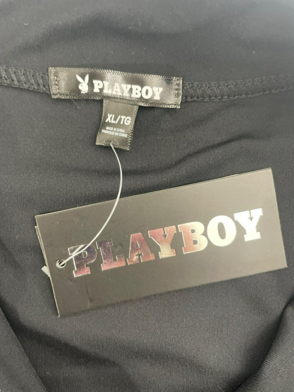 Playboy Jacket Black Stretchy Athletic Comfy Full-Zip Women's Size XL NWT - Picture 6 of 7